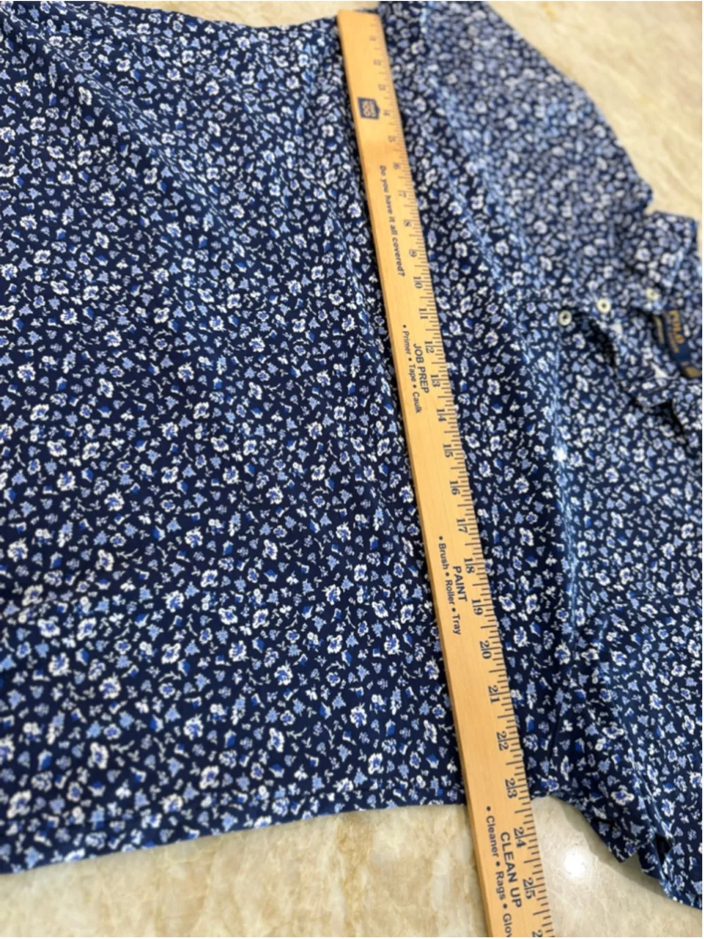 Men's Polo Ralph Lauren Navy Floral Custom Slim Fit Polo Shirt L